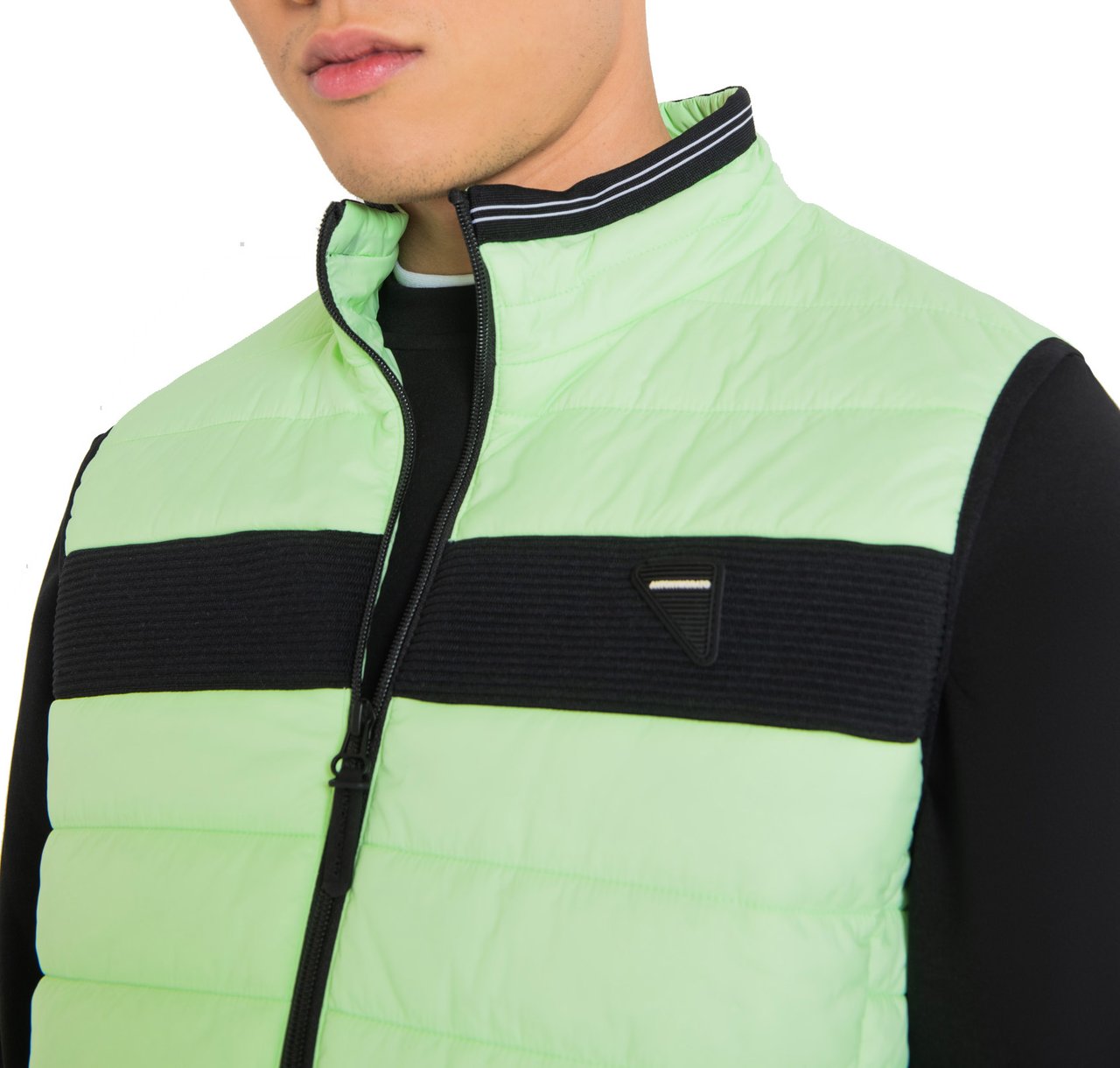 Antony Morato SLIM FIT SLEEVELESS JACKET WITH LOGO PATCH Groen