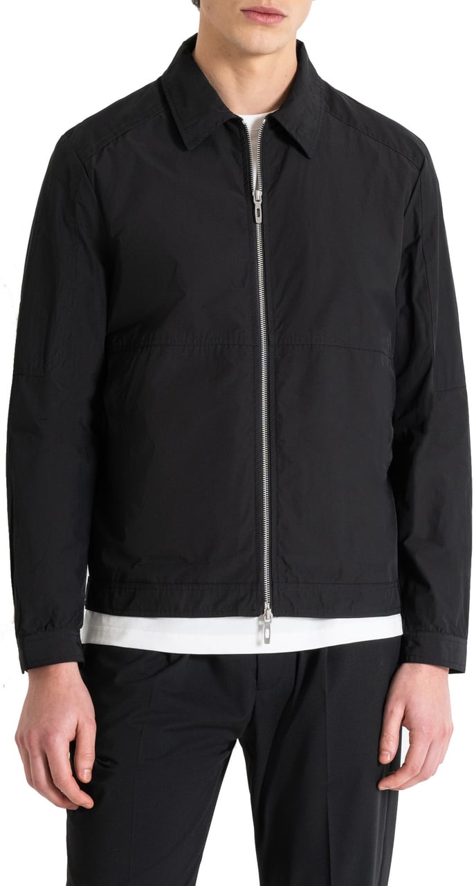 Antony Morato REGULAR FIT SHOULDER PIECE WITH LOGO PLAQUE Zwart