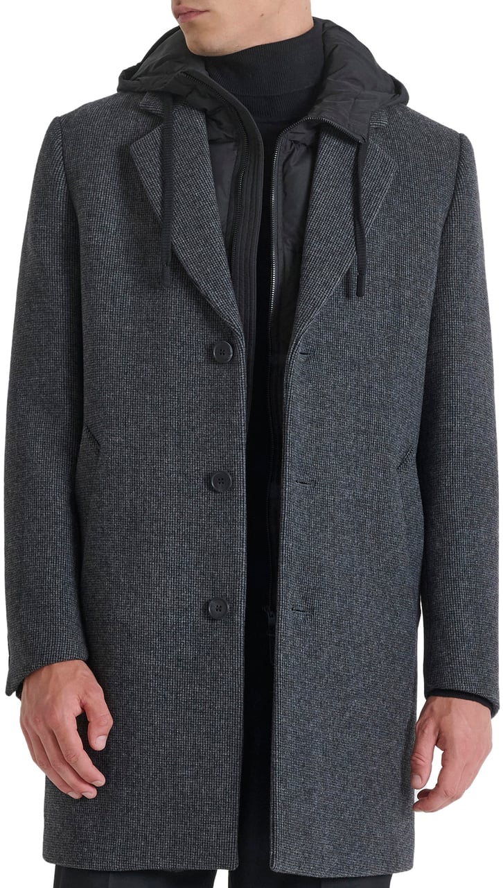 Antony Morato COAT REGULAR FIT WITH DETACHABLE PART IN TECHNO FABRIC WITH ECOPADDING Grijs