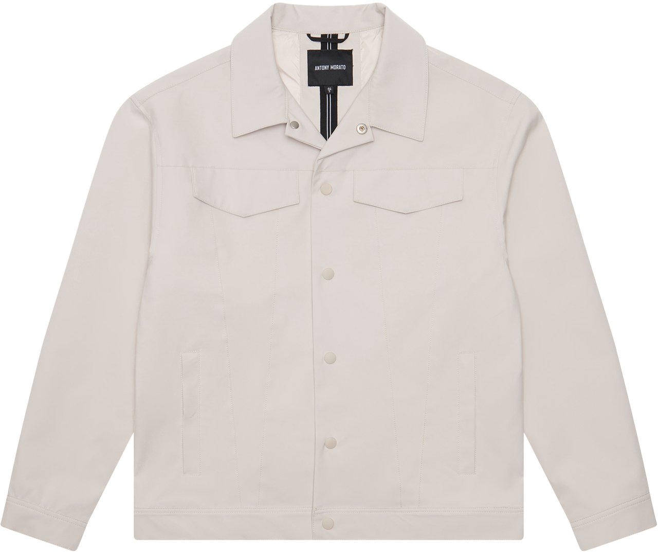 Antony Morato COAT REGULAR FIT IN COMPOUND TECHNO FABRIC WITH METAL LOGO ON RUBBER FLAG Beige