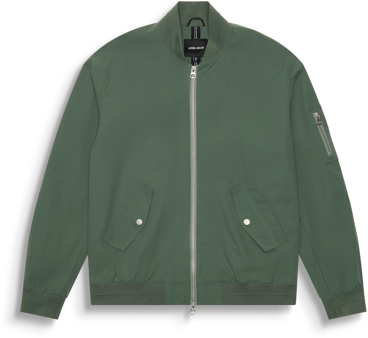 Antony Morato COAT REGULAR FIT IN RECYCLED POLYESTER RIB STOP WEAVE FABRIC WITH METAL LOGO Groen