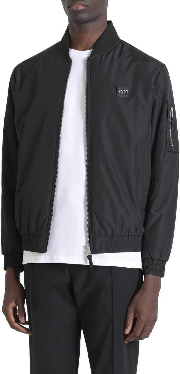 Antony Morato COAT REGULAR FIT IN TECHNO FABRIC WITH ECOPADDING SORONA AURA AND METAL LOGO ON RUBBER PATCH Zwart