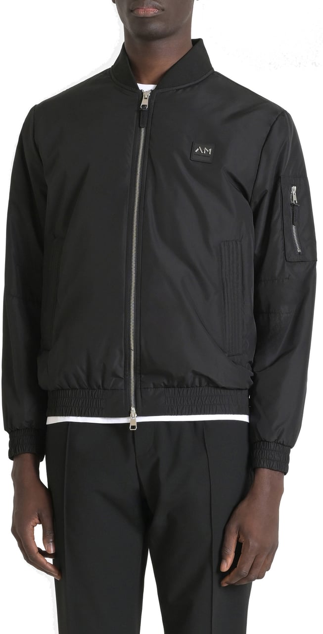 Antony Morato COAT REGULAR FIT IN TECHNO FABRIC WITH ECOPADDING SORONA AURA AND METAL LOGO ON RUBBER PATCH Zwart