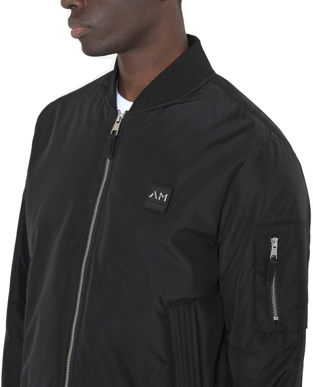 Antony Morato COAT REGULAR FIT IN TECHNO FABRIC WITH ECOPADDING SORONA AURA AND METAL LOGO ON RUBBER PATCH Zwart