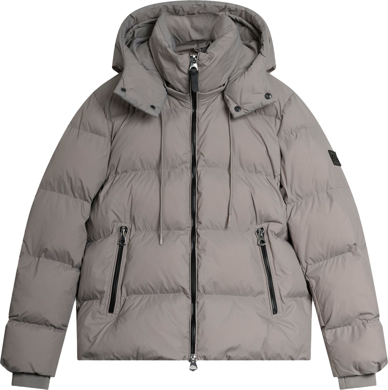 Antony Morato COAT RELAXED FIT IN  CALENDERING NYLON FABRIC WITH ECOPADDING AND LOGO ON RUBBER PATCH Grijs