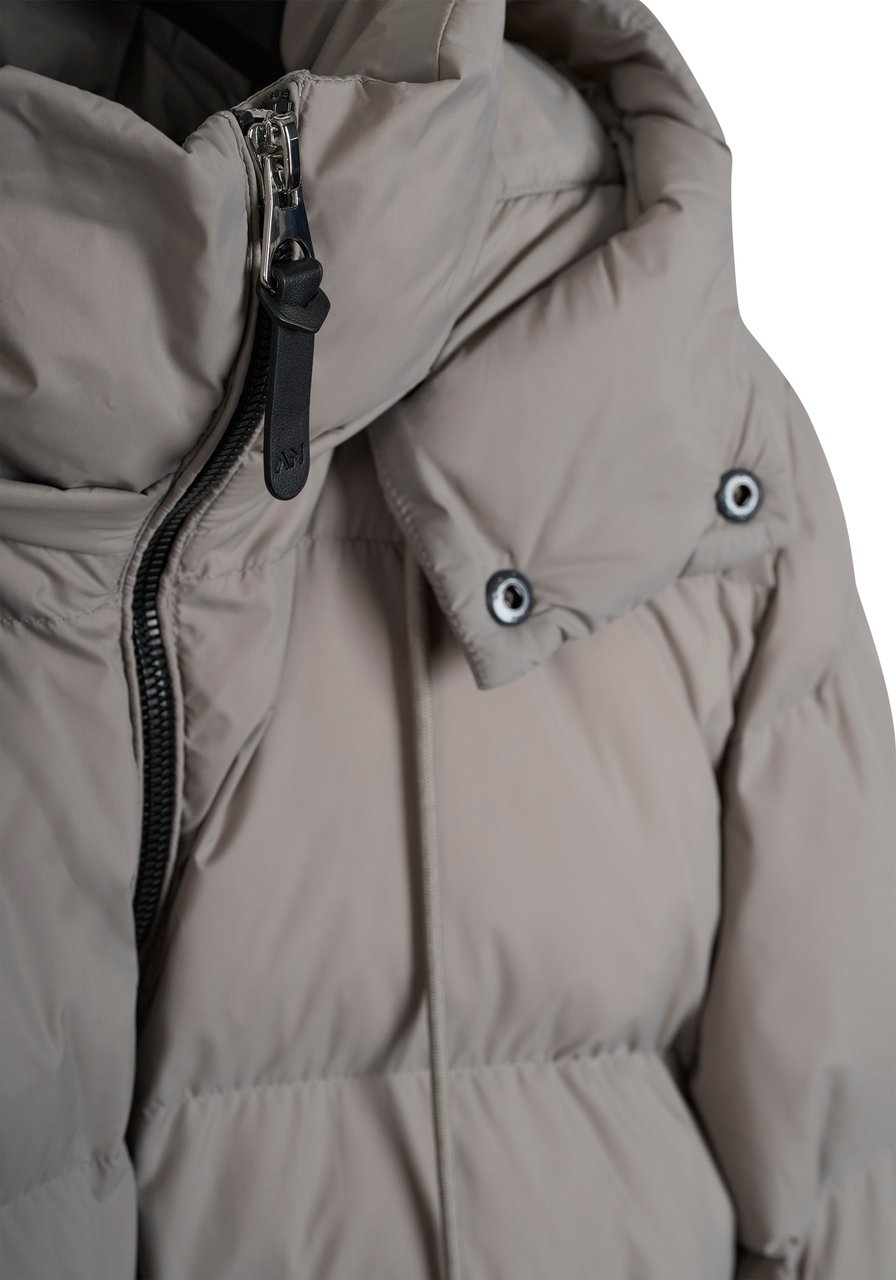 Antony Morato COAT RELAXED FIT IN  CALENDERING NYLON FABRIC WITH ECOPADDING AND LOGO ON RUBBER PATCH Grijs