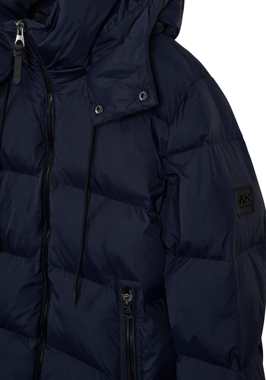 Antony Morato COAT RELAXED FIT AND METAL LOGO ON RUBBER PATCH Blauw