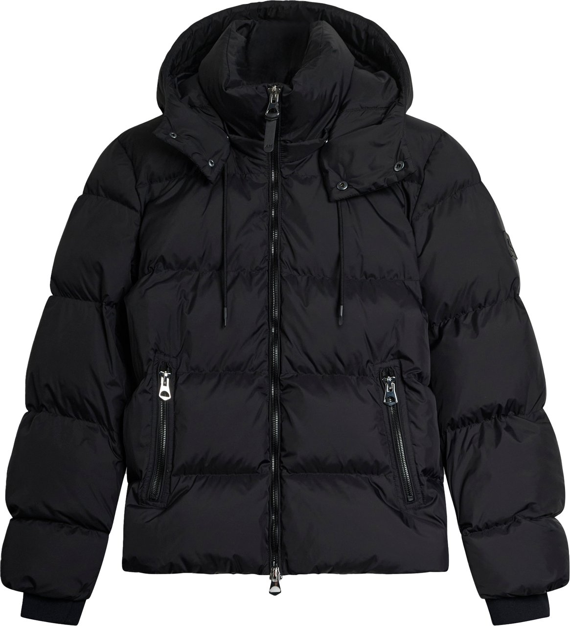 Antony Morato COAT RELAXED FIT IN  CALENDERING NYLON FABRIC WITH ECOPADDING AND LOGO ON RUBBER PATCH Zwart