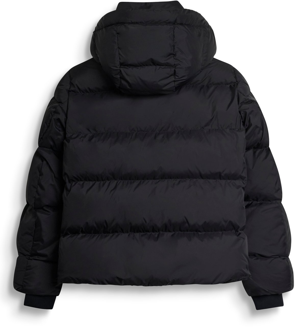 Antony Morato COAT RELAXED FIT IN  CALENDERING NYLON FABRIC WITH ECOPADDING AND LOGO ON RUBBER PATCH Zwart
