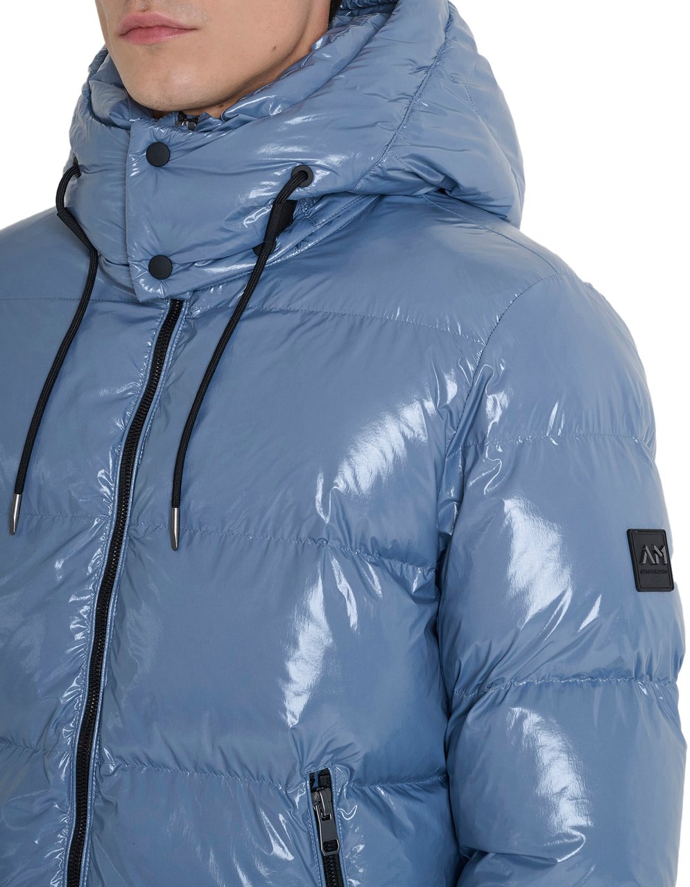 Antony Morato COAT RELAXED FIT AND LOGO ON RUBBER PATCH Blauw