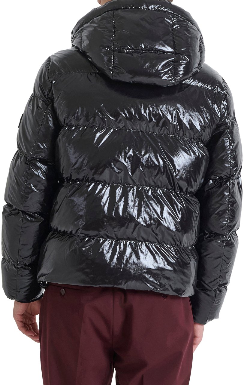 Antony Morato COAT RELAXED FIT AND LOGO ON RUBBER PATCH Zwart