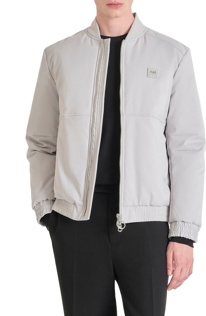 Antony Morato COAT REGULAR FIT IN WATER PROOF DOBBY TECHNO FABRIC WITH LOGOED BADGE ON RUBBER PATCH Wit