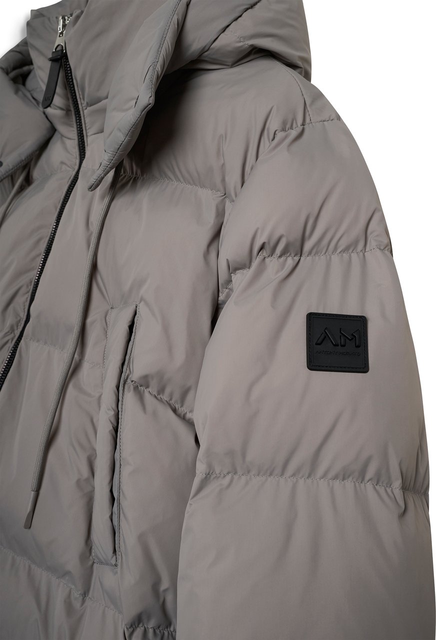 Antony Morato COAT RELAXED FIT  AND METAL LOGO ON RUBBER PATCH Grijs