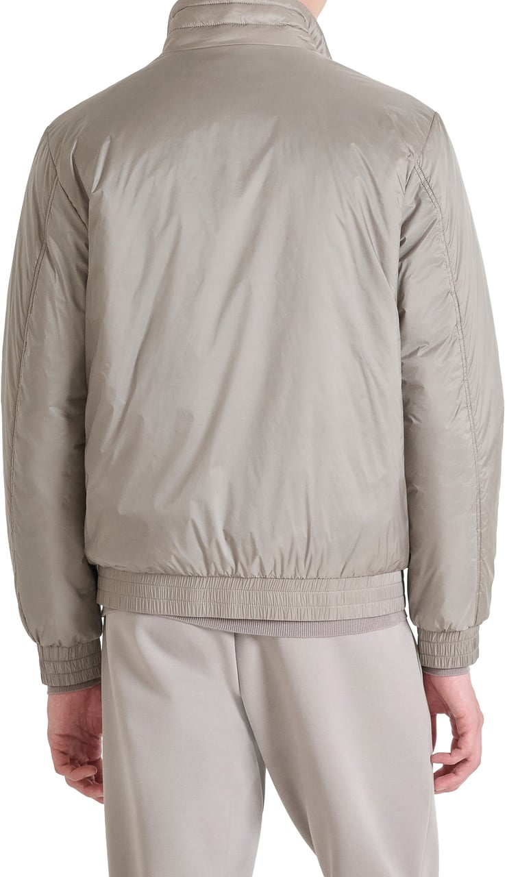 Antony Morato COAT REGULAR FIT IN NYLON SHIOZE FABRIC WITH ECOPADDING AND LOGOED BADGE ON RUBBER PATCH Grijs