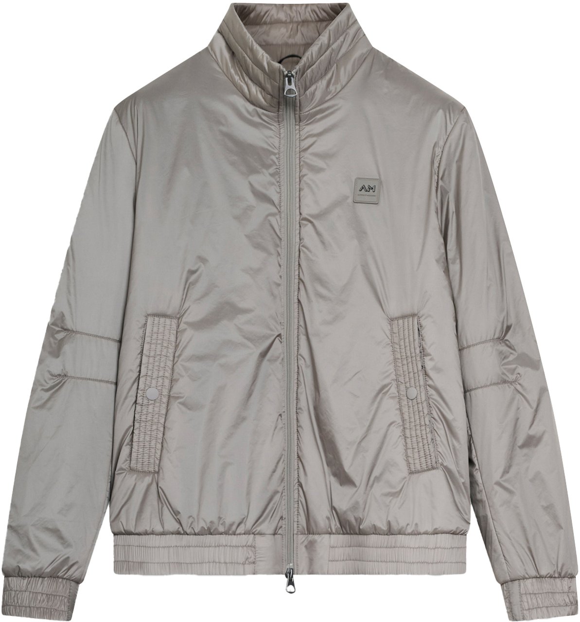Antony Morato COAT REGULAR FIT IN NYLON SHIOZE FABRIC WITH ECOPADDING AND LOGOED BADGE ON RUBBER PATCH Grijs