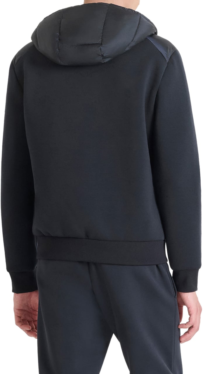 Antony Morato COAT SLIM FIT IN ECO PADDED NYLON SHIOZE FABRIC WITH STRETCH SCUBA VISCOSE BLEND FABRIC AS CONTRAST Blauw