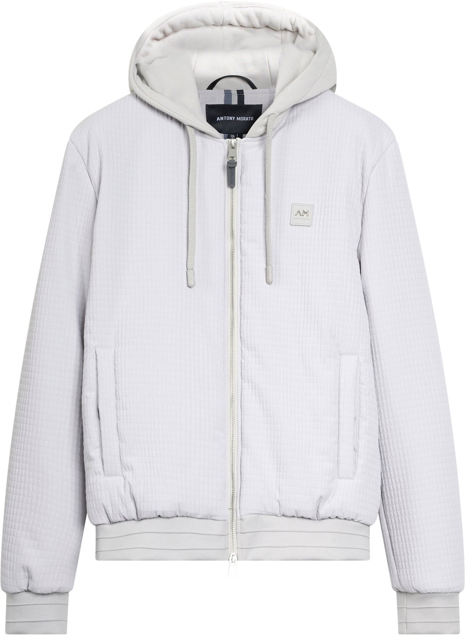 Antony Morato COAT REGULAR FIT IN DOBBY TECHNO FABRIC WITH ECOPADDING AND LOGOED METAL BADGE ON RUBBER PATCH Wit