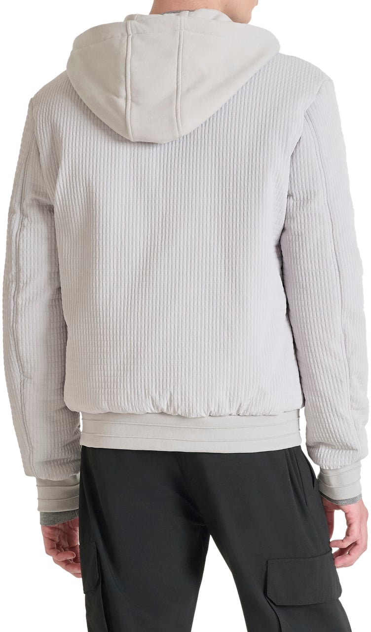 Antony Morato COAT REGULAR FIT IN DOBBY TECHNO FABRIC WITH ECOPADDING AND LOGOED METAL BADGE ON RUBBER PATCH Wit