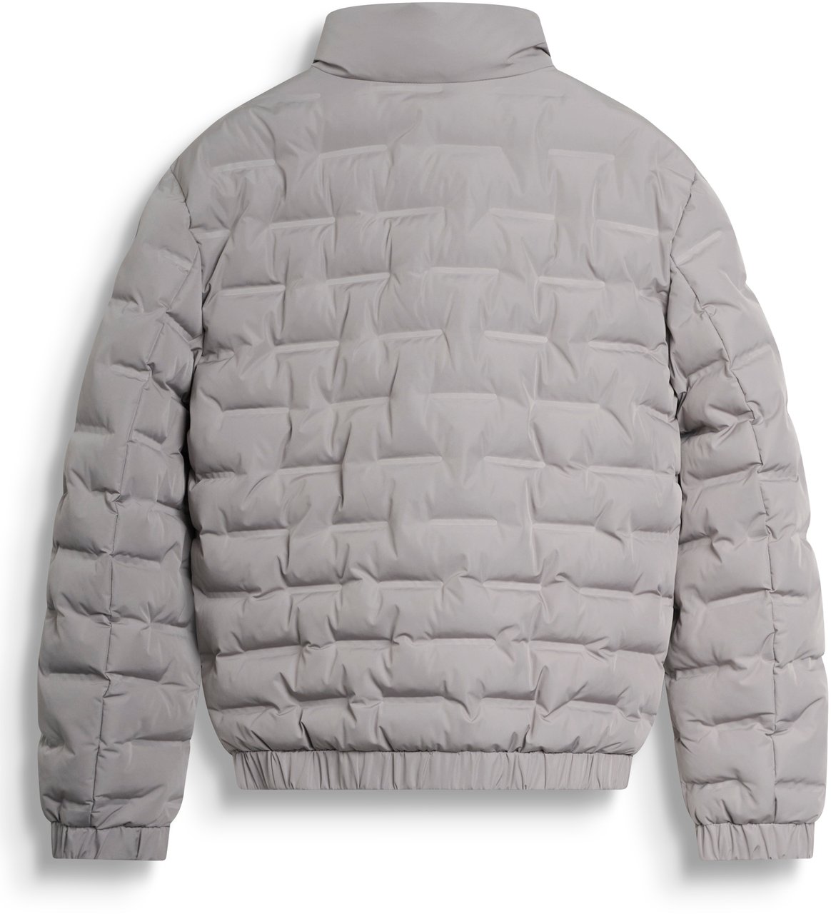 Antony Morato COAT REGULAR FIT IN 3D DEBOSSING TECHNO FABRIC WITH ECOPADDING AND RUBBER LOGO PULLER ZIP Grijs