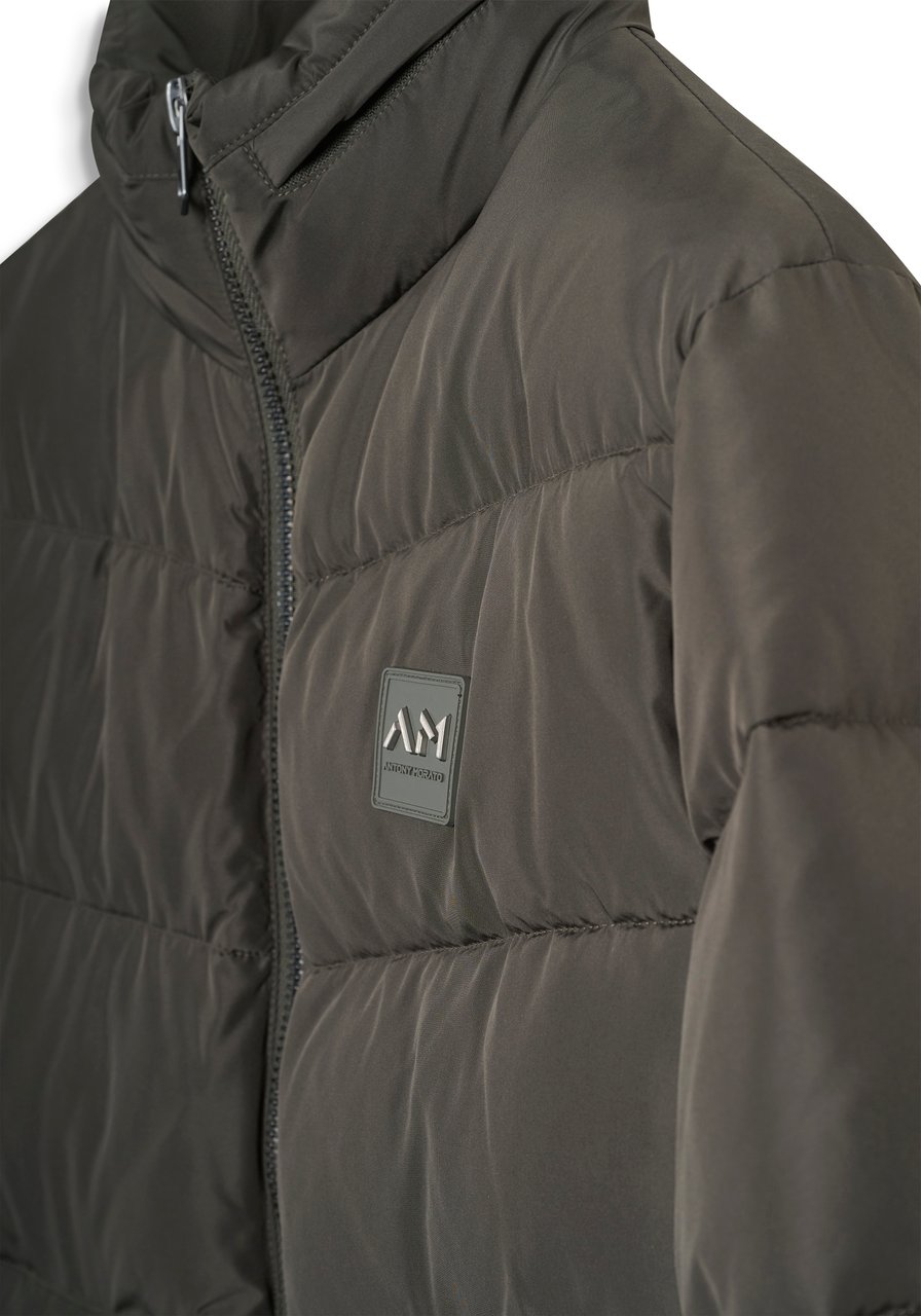 Antony Morato COAT REGULAR FIT IN TECHNO FABRIC WITH ECOPADDING DUPONT SORONA WITH METAL LOGO ON RUBBER PATCH Groen
