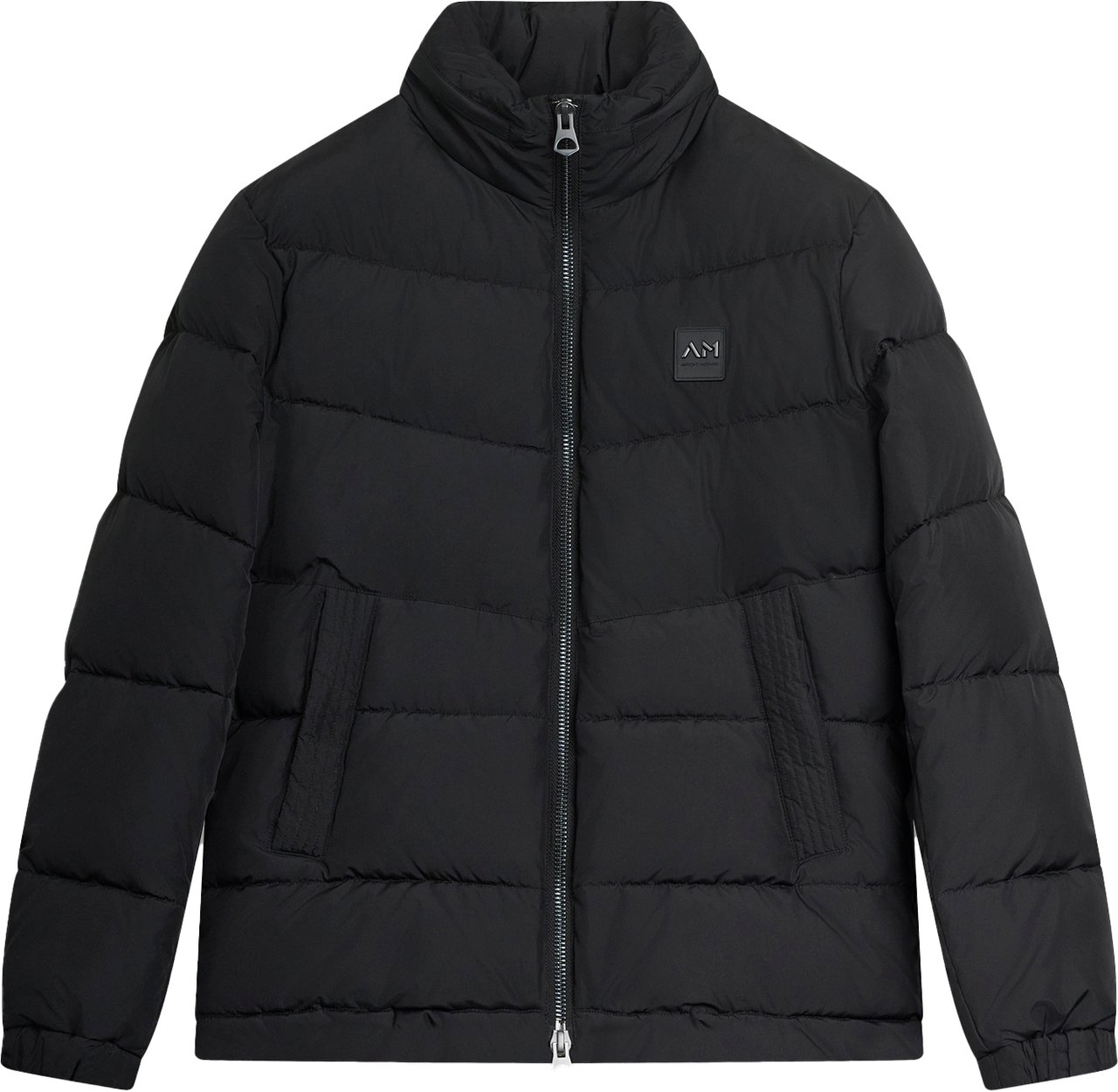 Antony Morato COAT REGULAR FIT IN TECHNO FABRIC WITH ECOPADDING DUPONT SORONA WITH METAL LOGO ON RUBBER PATCH Zwart