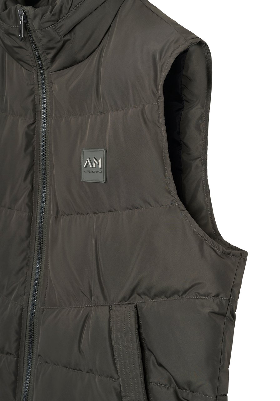 Antony Morato COAT REGULAR FIT IN TECHNO FABRIC WITH ECOPADDING DUPONT SORONA WITH METAL LOGO ON RUBBER PATCH Groen