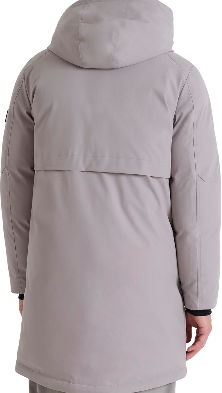 Antony Morato COAT REGULAR FIT IN WATER PROOF TWILL TECHNO FABRIC WITH ECOPADDING AND LOGO ON RUBBER PATCH Grijs