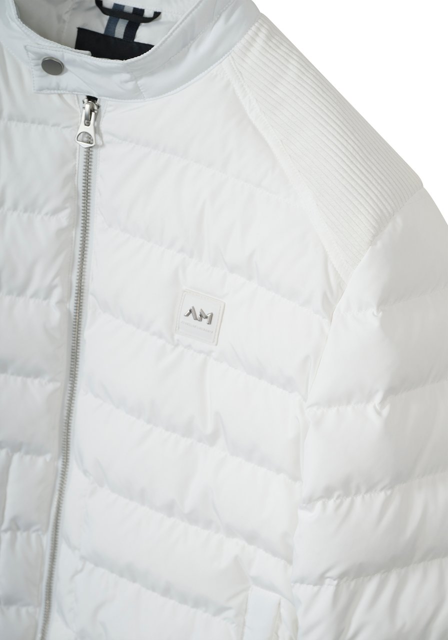 Antony Morato COAT REGULAR FIT IN ECO PADDED TECHNO FABRIC AND CORDUROY FABRIC AS CONTRAST AND METAL LOGO Beige