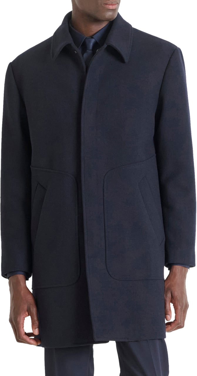 Antony Morato COAT WESLEY REGULAR FIT WITH LOGOED BADGE ON BACK COLLAR Blauw