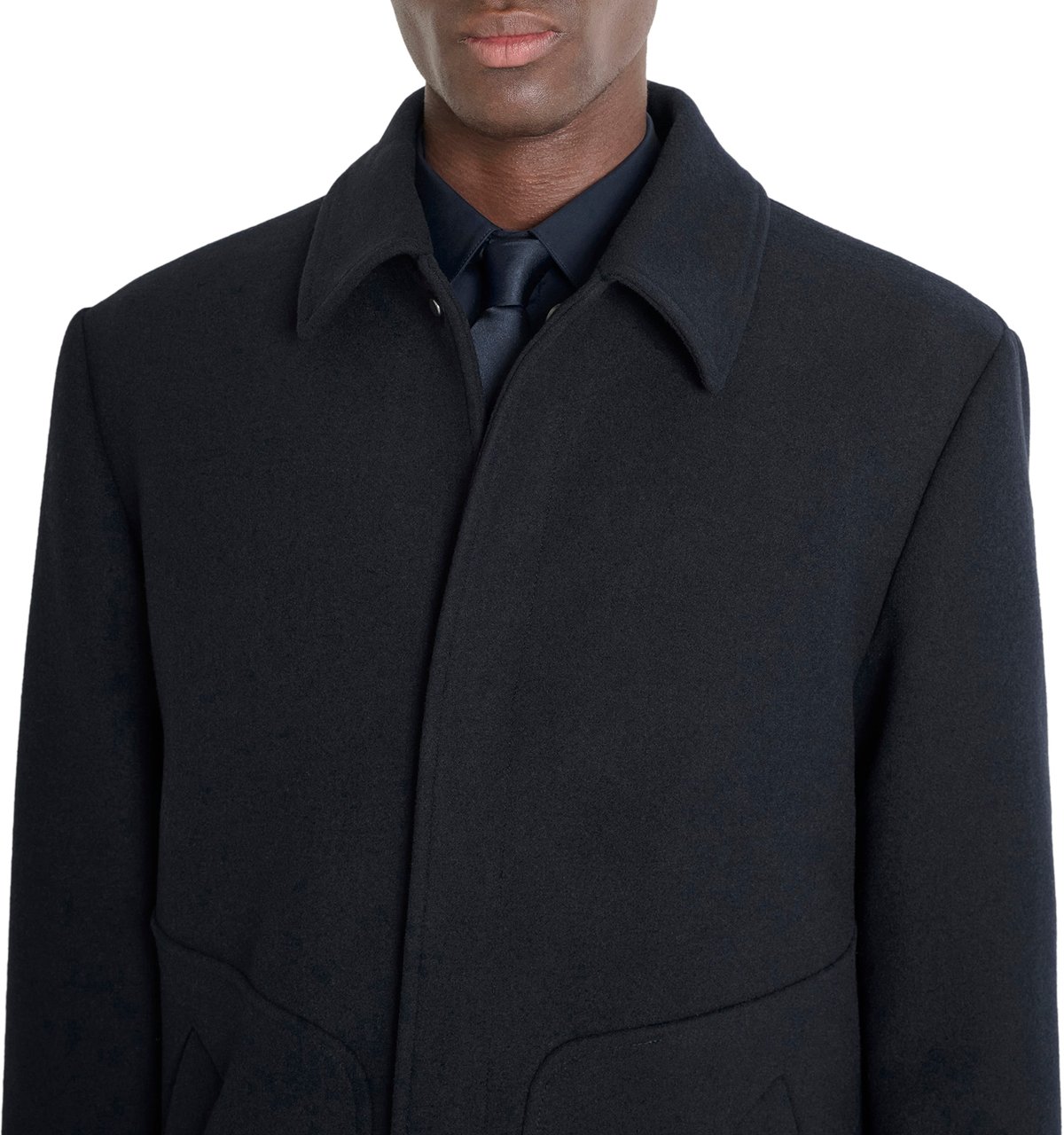 Antony Morato COAT WESLEY REGULAR FIT WITH LOGOED BADGE ON BACK COLLAR Blauw
