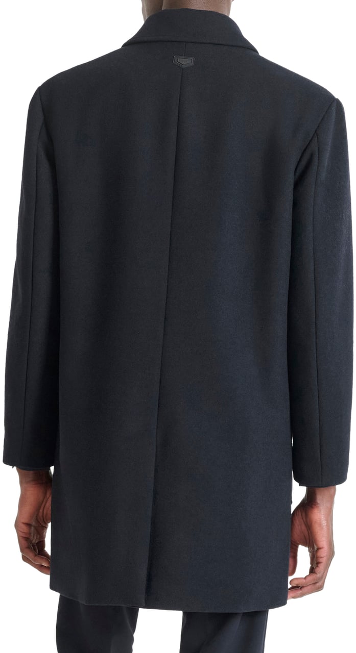 Antony Morato COAT WESLEY REGULAR FIT WITH LOGOED BADGE ON BACK COLLAR Blauw