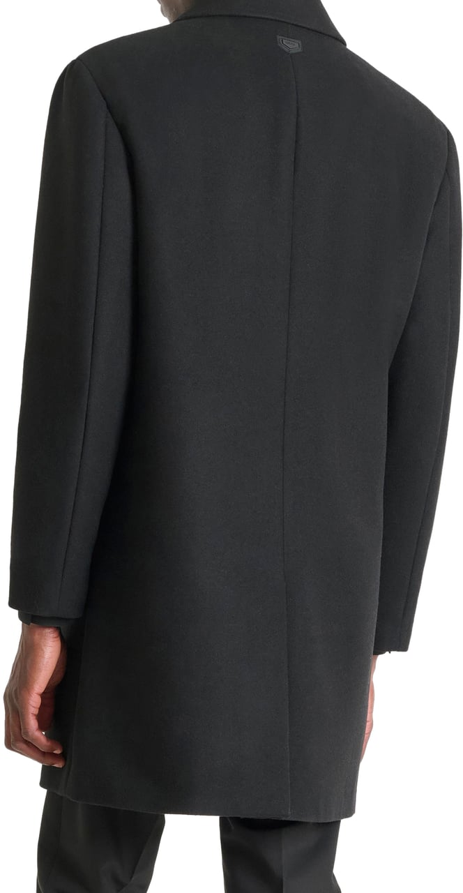 Antony Morato COAT WESLEY REGULAR FIT  WITH LOGOED METAL BADGE ON BACK COLLAR Zwart