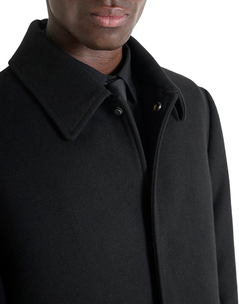 Antony Morato COAT WESLEY REGULAR FIT  WITH LOGOED METAL BADGE ON BACK COLLAR Zwart