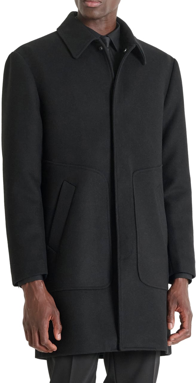 Antony Morato COAT WESLEY REGULAR FIT  WITH LOGOED METAL BADGE ON BACK COLLAR Zwart