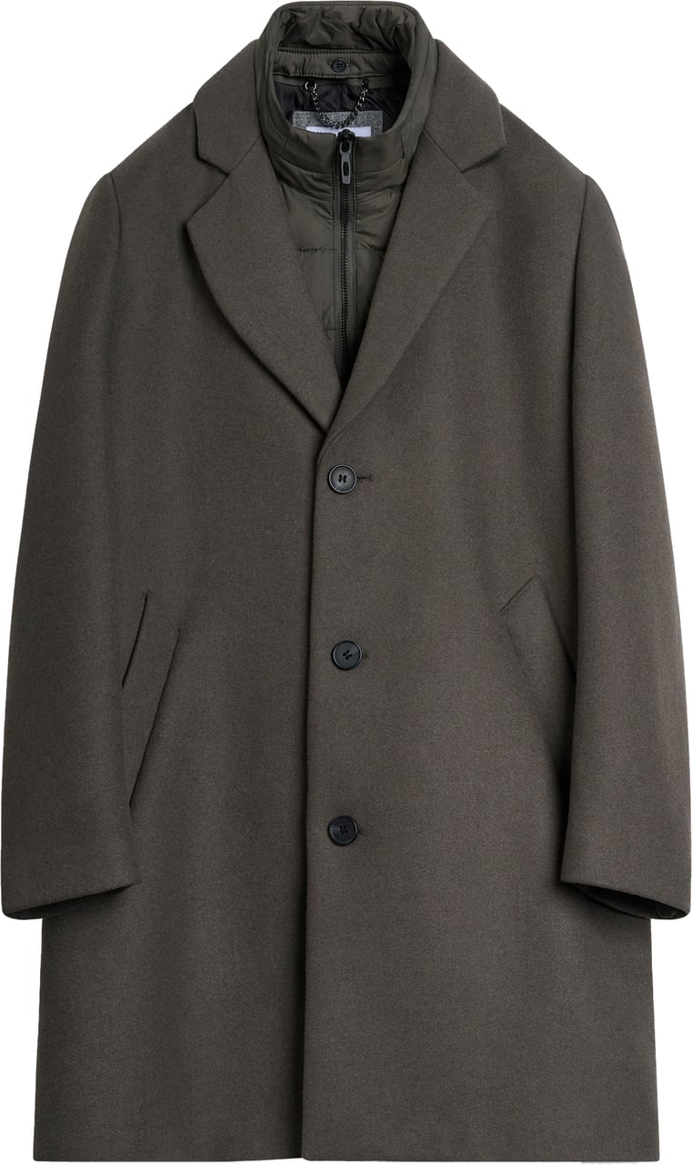Antony Morato COAT RUPERT REGULAR FIT  WITH PADDED NYLON AS CONTRAST Groen