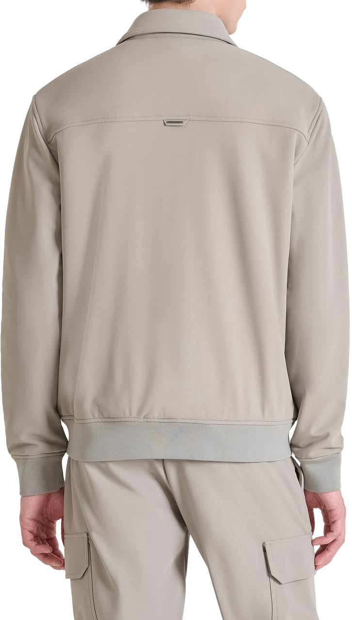 Antony Morato COAT REGULAR FIT IN BI-STRETCH FABRIC TECHNO HANDFEEL WITH LOGOED BADGE Grijs