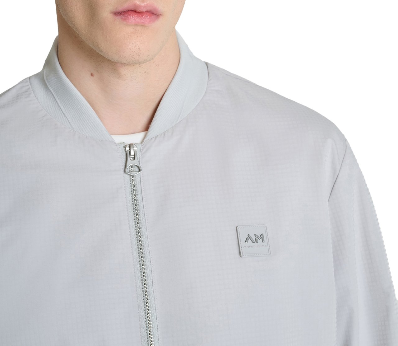 Antony Morato BOMBER REGULAR FIT IN NYLON FABRIC WITH LOGO RUBBER PATCH WITH ZIP TWO WAY RIB ON BOTTOM AND CUFF Wit
