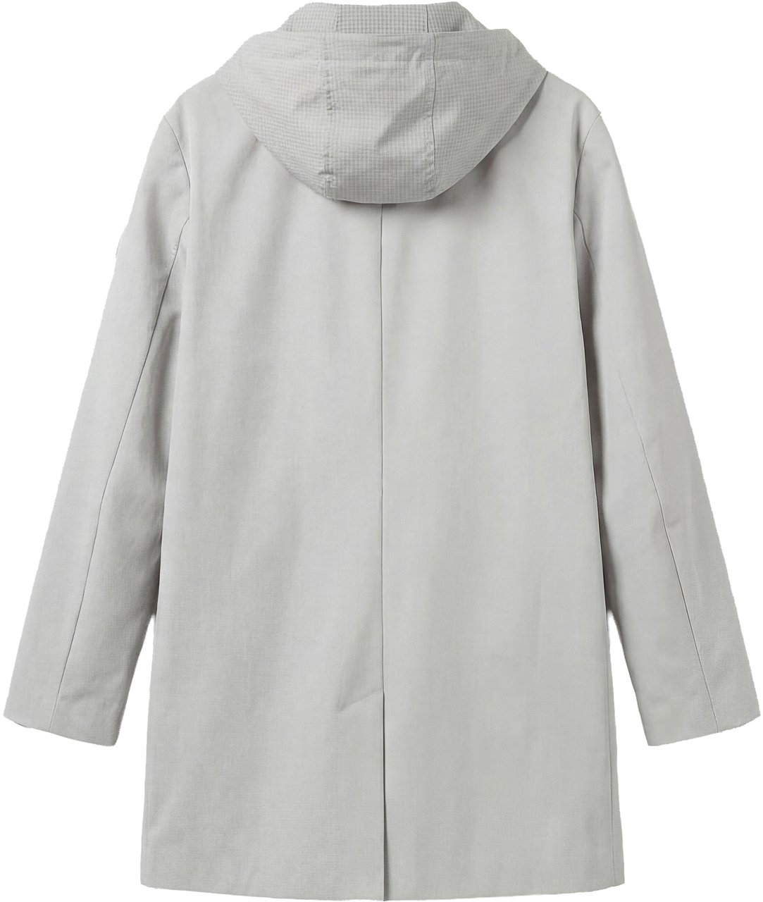 Antony Morato LONG COAT REGULAR FIT IN COMPOUND FABRIC WITH HOODIE DETACHABLE PART AND LOGO RUBBER PATCH Wit