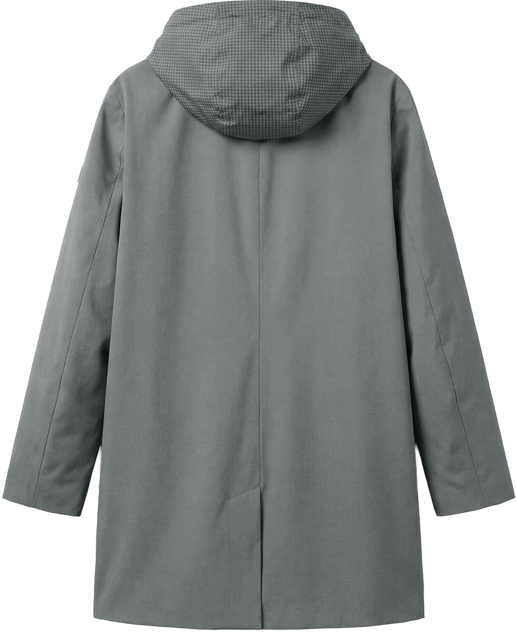 Antony Morato LONG COAT REGULAR FIT IN COMPOUND FABRIC WITH HOODIE DETACHABLE PART AND LOGO RUBBER PATCH Groen