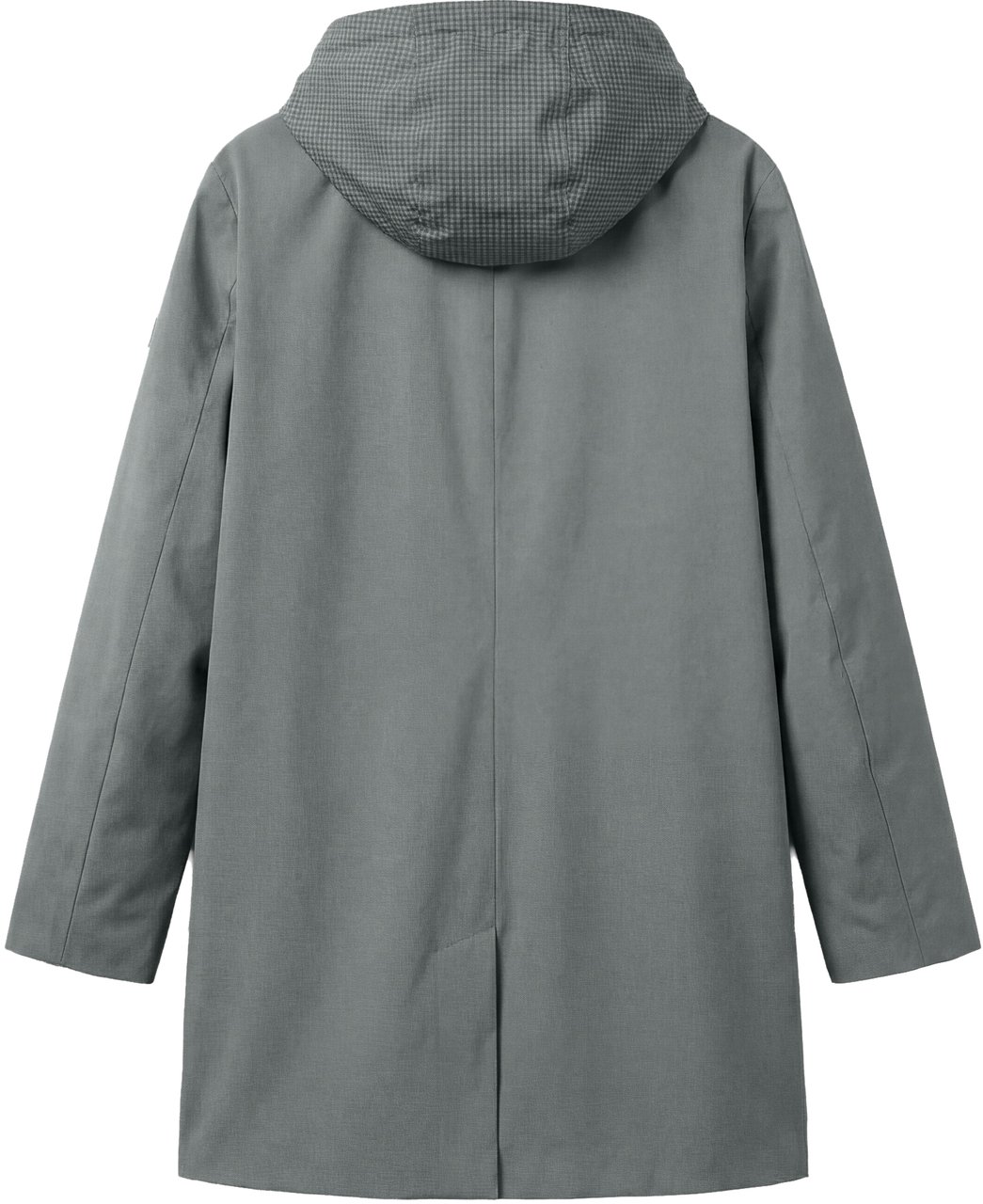 Antony Morato LONG COAT REGULAR FIT  IN COMPOUND FABRIC WITH HOODIE DETACHABLE PART AND LOGO RUBBER PATCH Groen