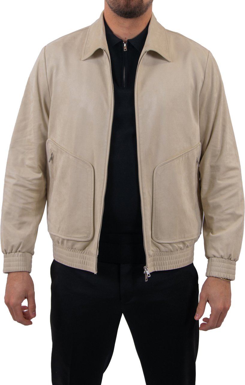 Antony Morato Antony Morato Bomber Regular Fit Eco Suede Beige