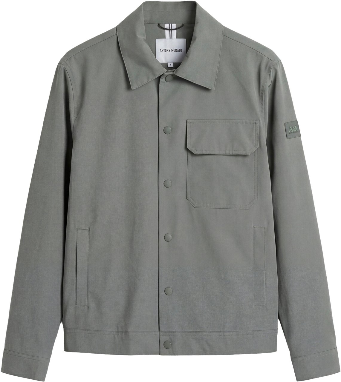 Antony Morato COAT REGULAR FIT IN COMPOUND FABRIC WITH PATCH WITH LOGO ON SLEEVE Groen