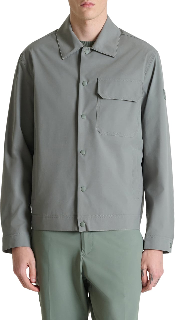 Antony Morato COAT REGULAR FIT IN COMPOUND FABRIC WITH PATCH WITH LOGO ON SLEEVE Groen