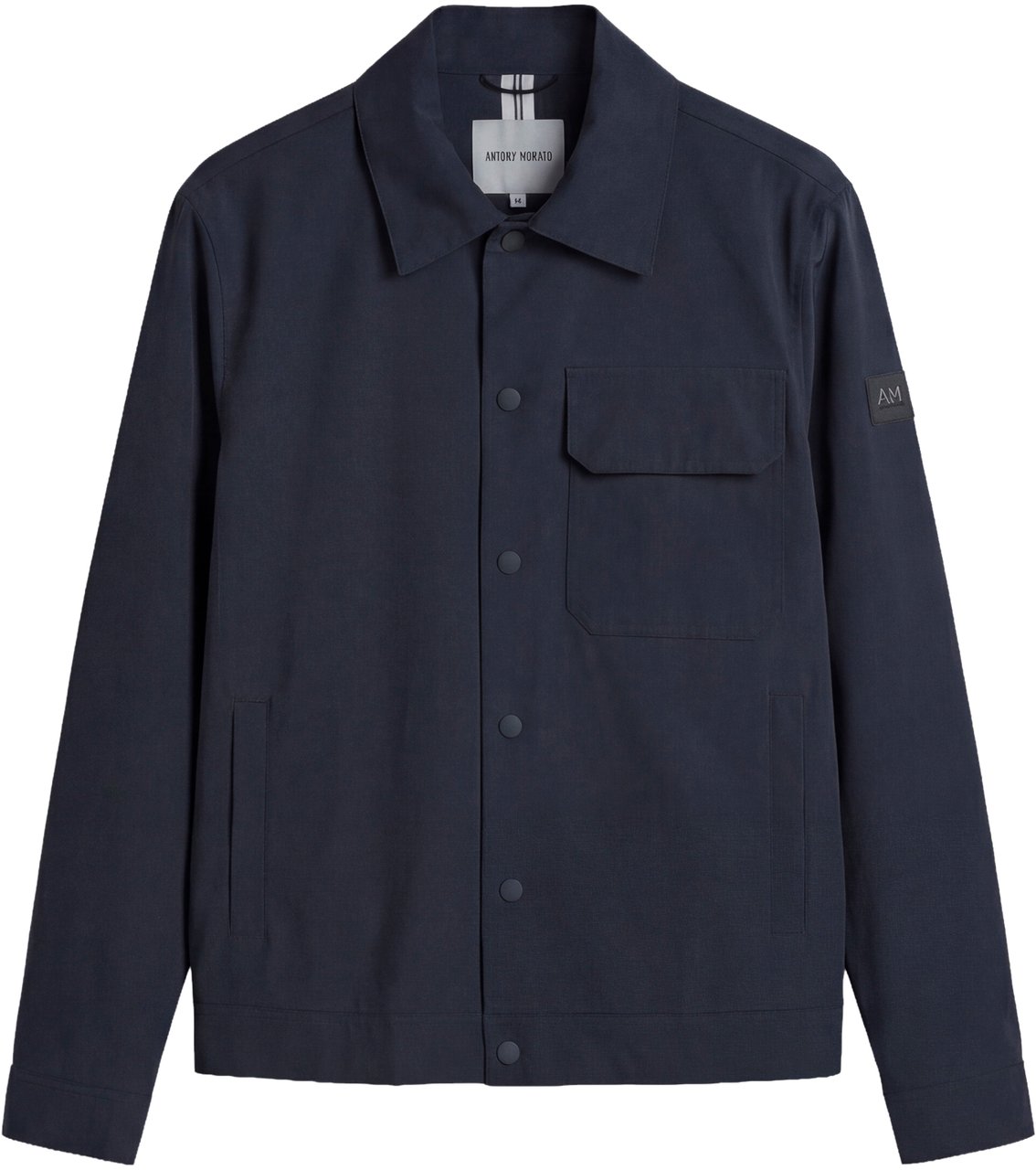 Antony Morato COAT REGULAR FIT IN COMPOUND FABRIC WITH PATCH WITH LOGO ON SLEEVE Blauw