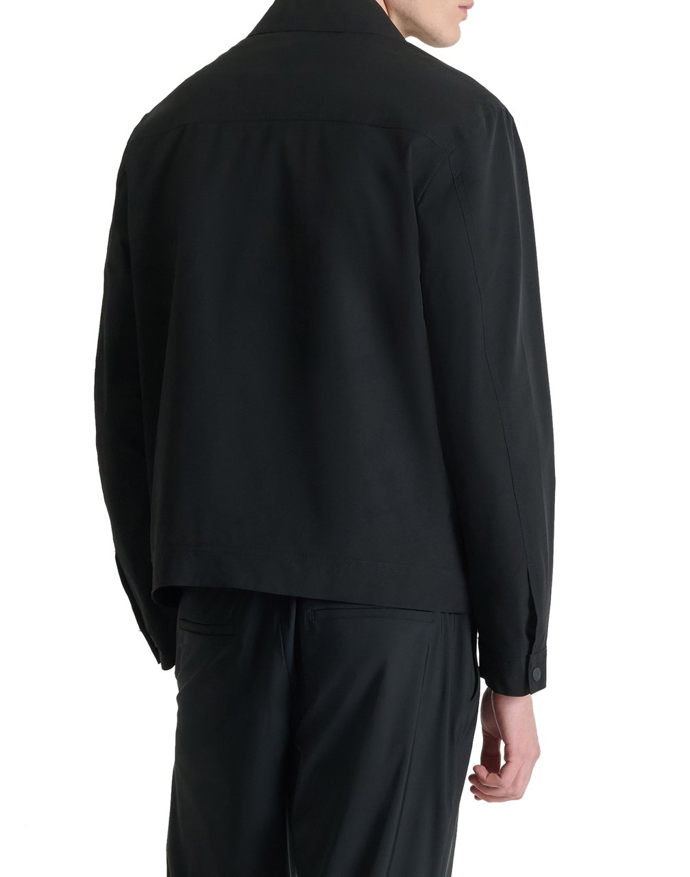 Antony Morato COAT REGULAR FIT IN COMPOUND FABRIC WITH PATCH WITH LOGO ON SLEEVE Zwart