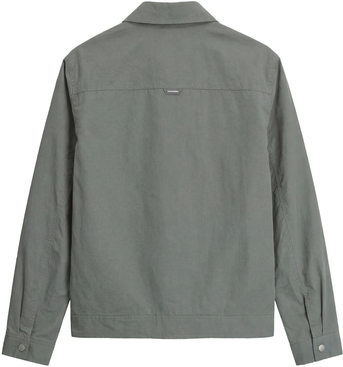 Antony Morato COAT RELAXED FIT IN DOBBY FABRIC WITH RUBBER LOGO PATCH  PLAQUETTE AND ZIP TWO WAY Groen