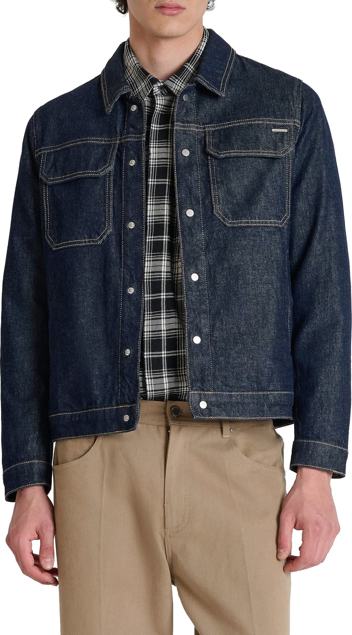 Antony Morato DENIM COAT RAY SLIM FIT IN RAW BLUE DENIM Blauw