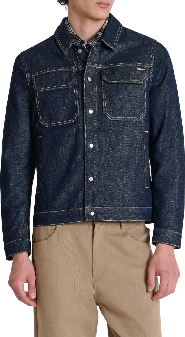Antony Morato DENIM COAT RAY SLIM FIT IN RAW BLUE DENIM Blauw