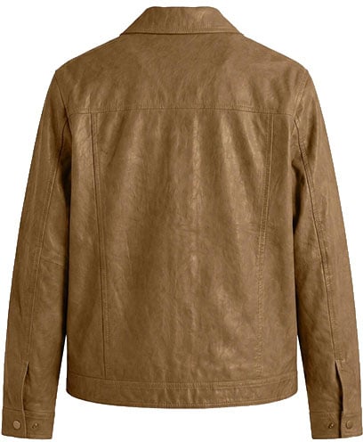 Antony Morato Coat Slim Fit In Feaux Leather Beige Jacket Bruin
