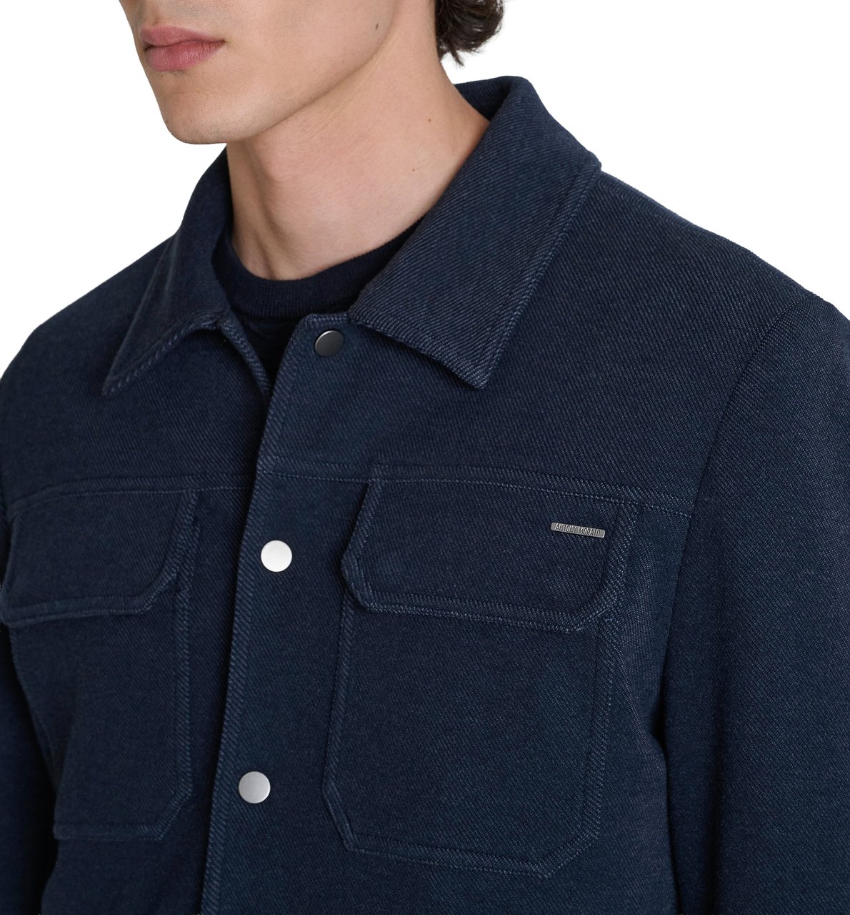 Antony Morato COAT ARGON SLIM FIT IN  KNIT FABRIC STRETCH Blauw